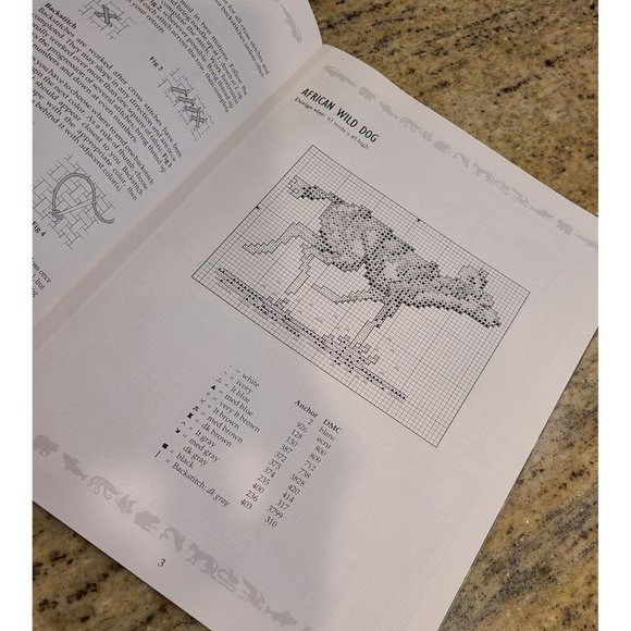 Vintage 50 Wild Animals American School of Needlework Cross Stitch Patterns 3705 - Picture 6 of 10